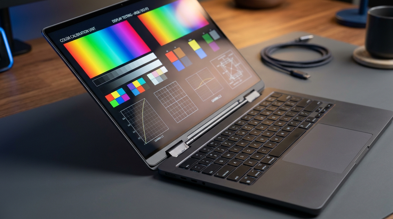 Laptop display calibration and precision hinge bracket repair